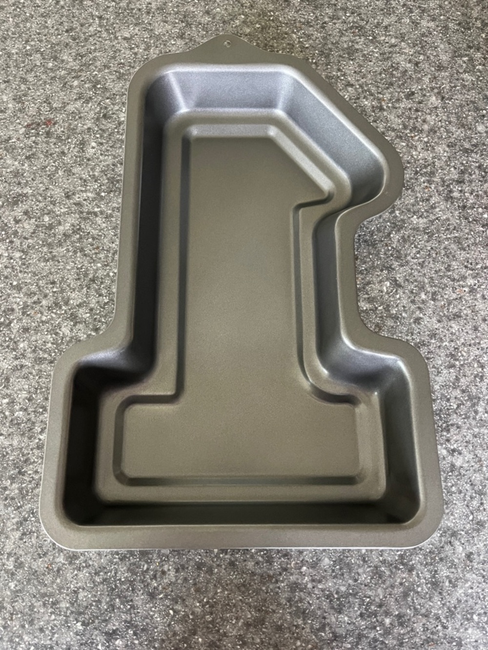 Number 1 Cake Pan - Metallic Gray first birthday